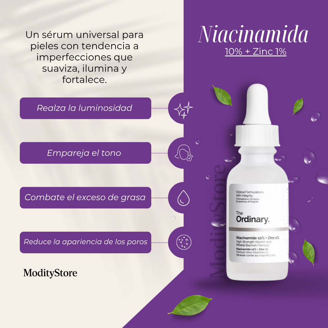 Kit The Ordinary Niacinamida 💧 + Ácido Hialurónico 🌿 + Ácido Salicílico ⚗️ + Regalo 🎁