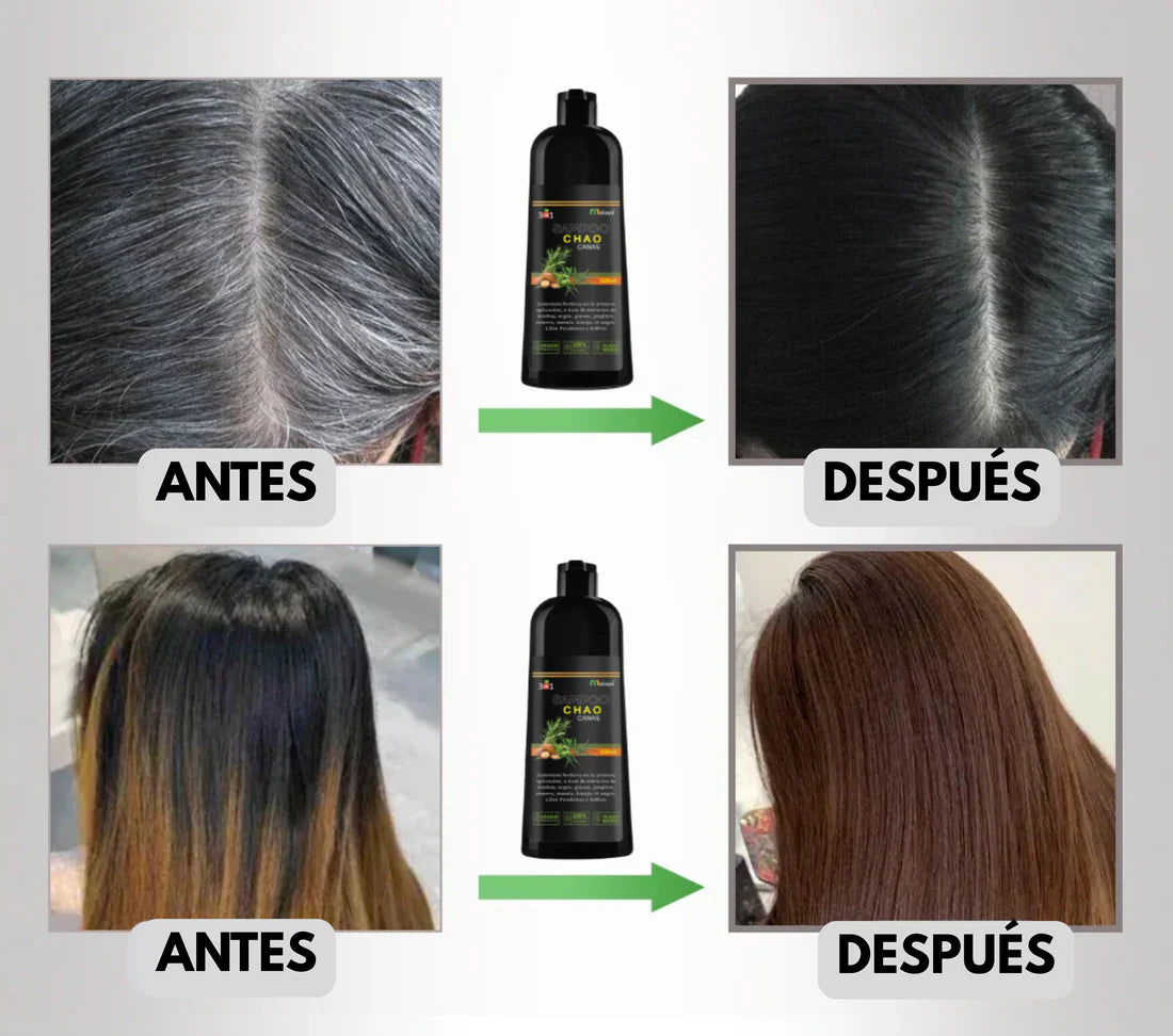 Shampoo CHAOCANAS® – Adiós a las canas en solo 15 minutos ORIGINAL