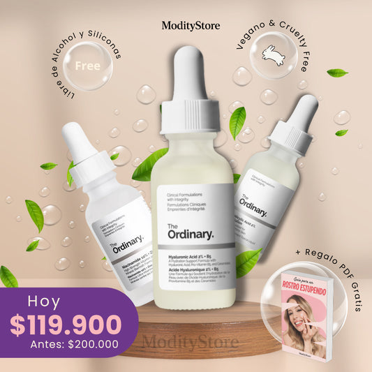 Kit The Ordinary Niacinamida 💧 + Ácido Hialurónico 🌿 + Ácido Salicílico ⚗️ + Regalo 🎁