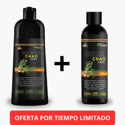 Shampoo CHAOCANAS®  – Adiós a las canas en solo 15 minutos ORIGINAL
