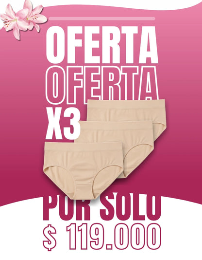 Pack x3 Pantis Absorbentes para Incontinencia Plena